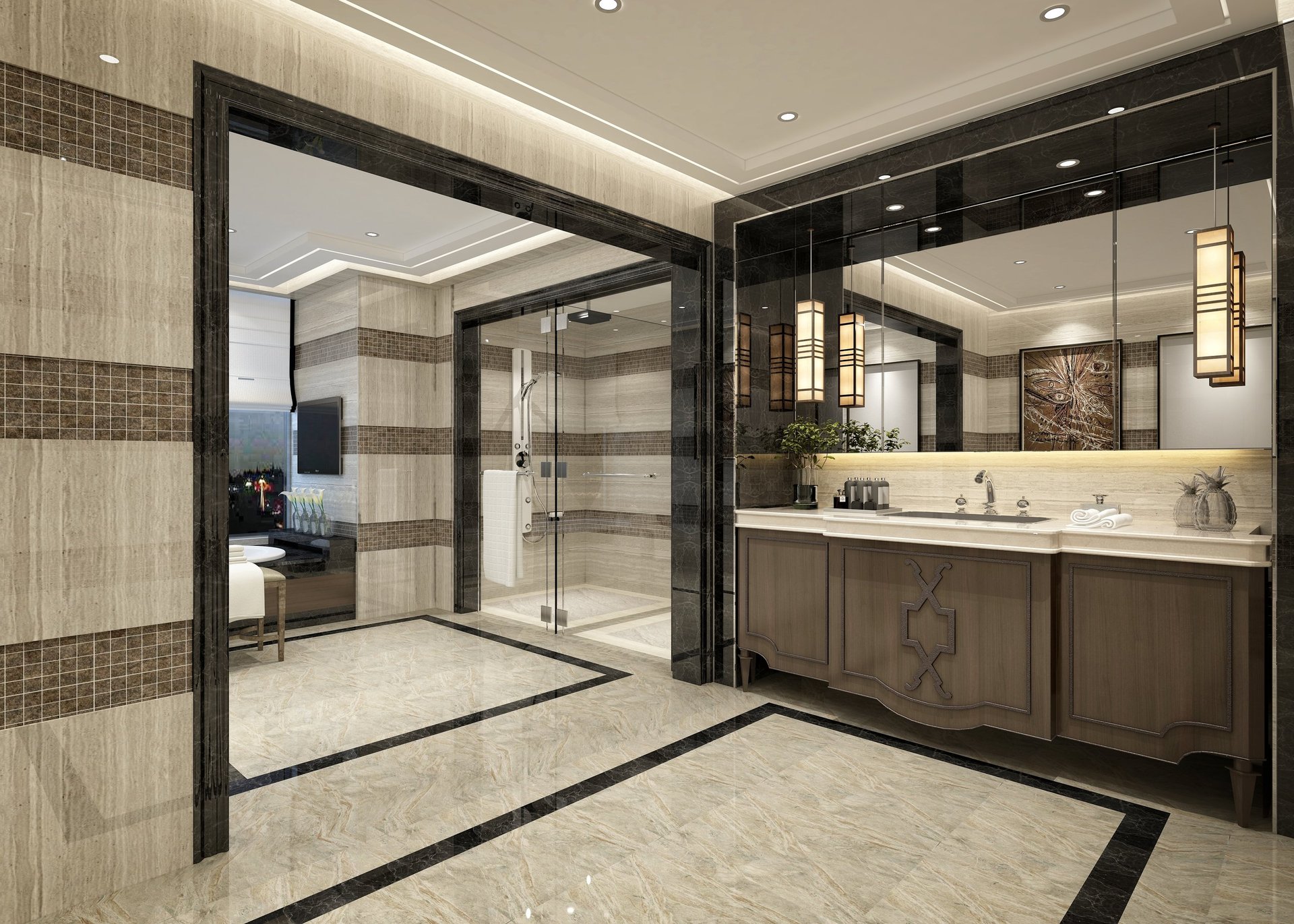 3D Render of Luxury Bathroom