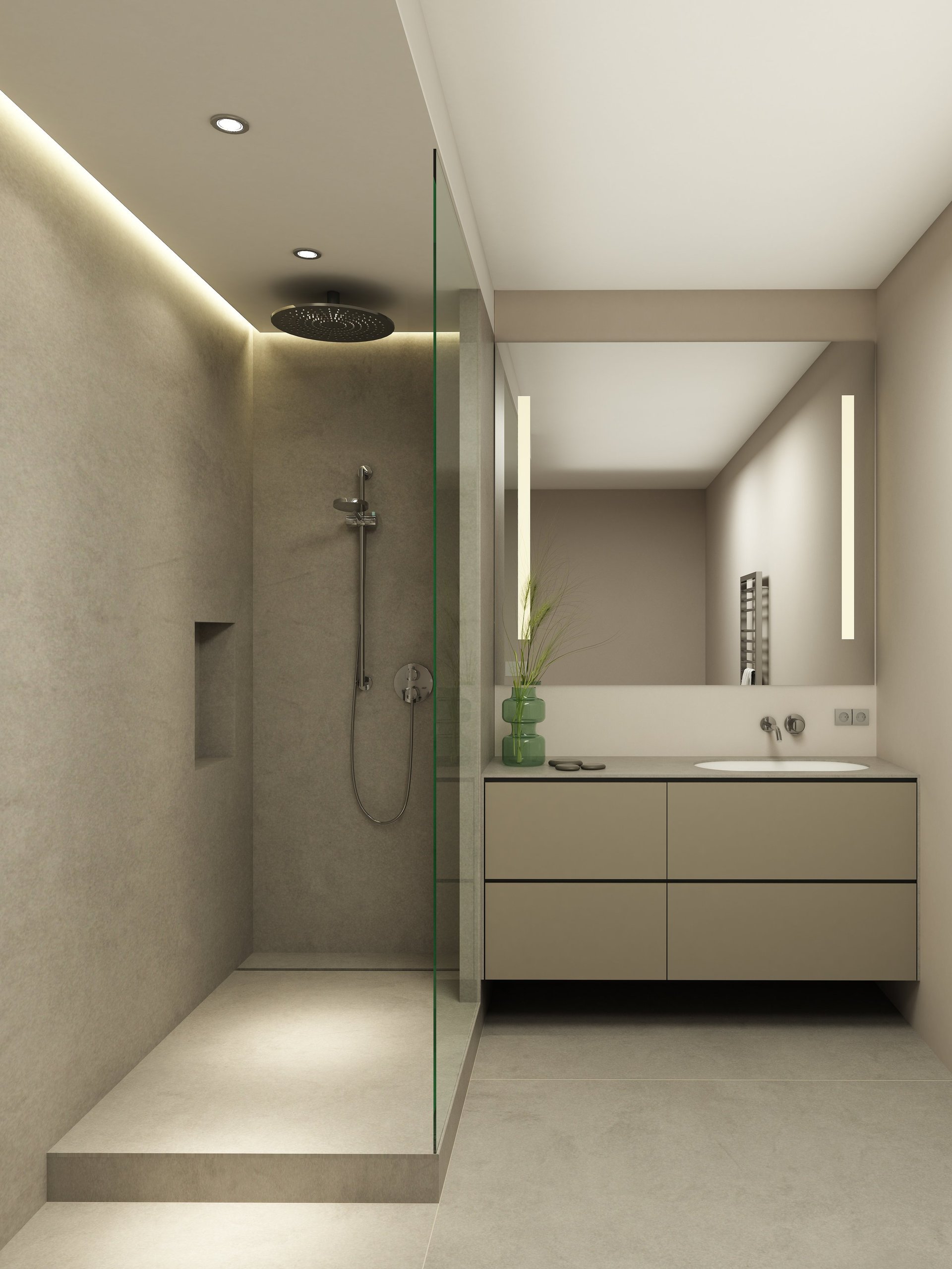 3d rendering of a modern bathroom