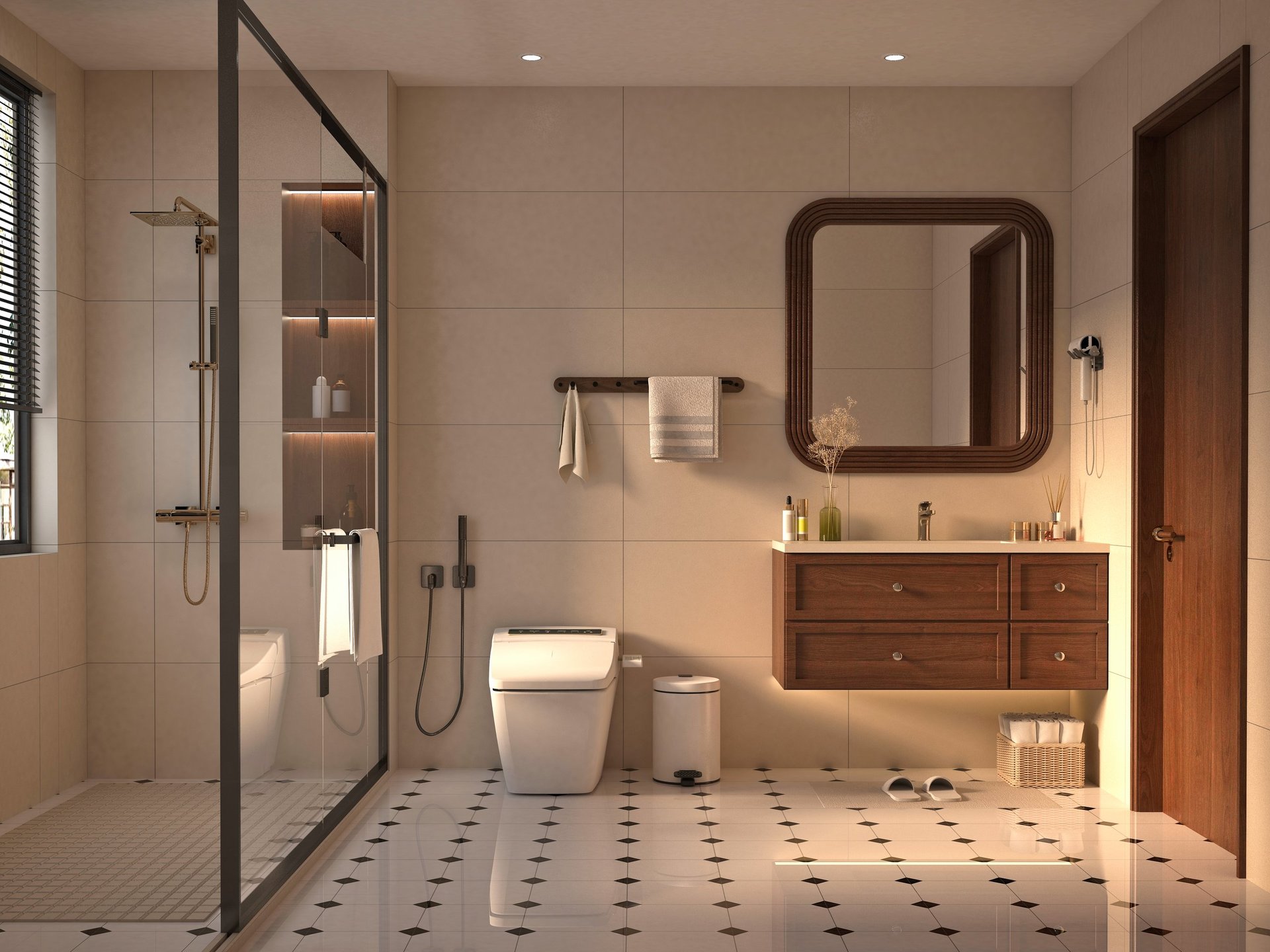 3D Render of Luxury Bathroom